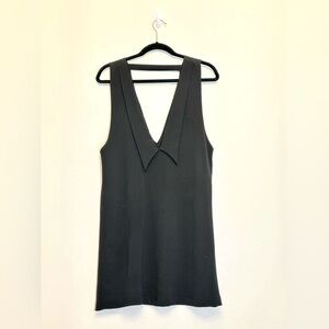 Good Luck Gem Black Deep V Mini Dress